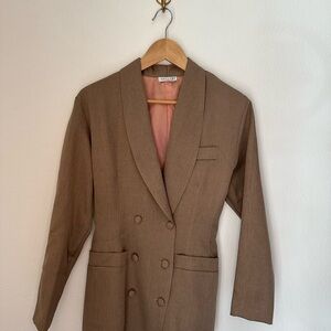 VINTAGE Brown Double-Breasted Blazer
